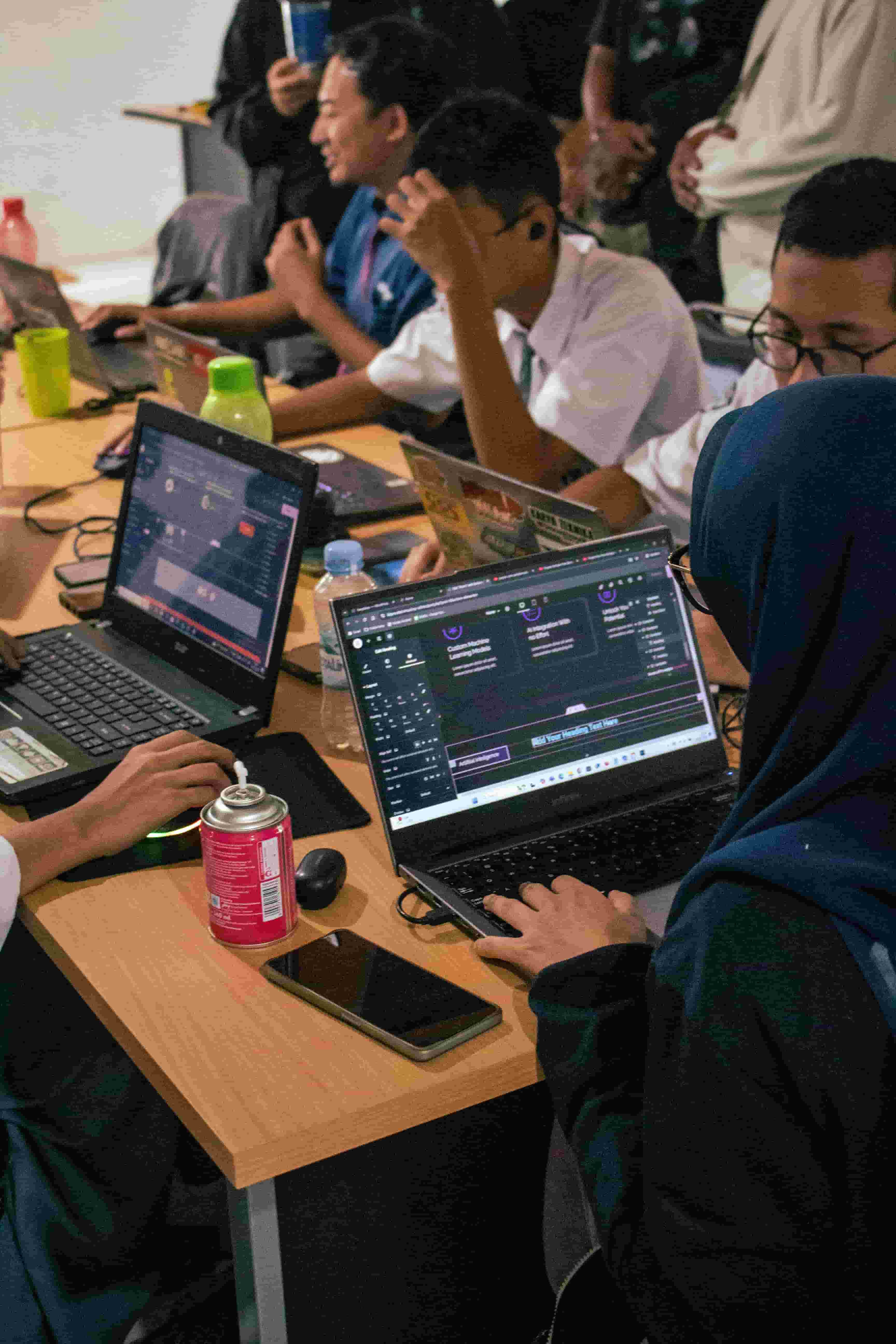 CoderDocks members focused on hackathon projects